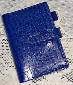 ハンドメイド本革⭐システム手帳カバー(バイブルサイズ)Ｗリング・ゴールド