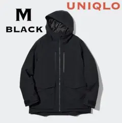 UNIQLO ブラック ハイブリッドダウンパーカー M