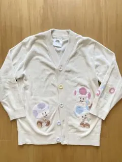 ジェラートピケ キノピオジャガードカーディガン 【S-M】 マリオ　ジェラピケ