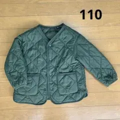 UNIQLO キルティングジャケット 110cm カーキ