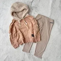 futafuta アプレレクール ボアパーカーとレギンス 2点セット100