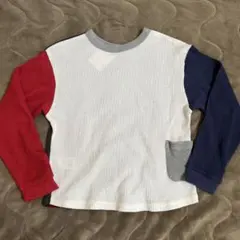 長袖カットソー　140 新品　ワッフル生地