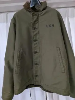 【美品】【HOUSTON】ブルゾン　OLIVE DRAB　メンズ42
