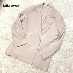 【Mila Owen】リネン混 テーラードジャケット ダブルブレスト
