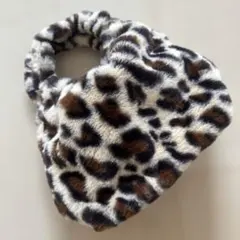 ヒョウ柄ファー ハンドバッグ