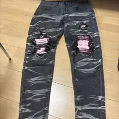 lowtypedenmサイズ28ダメージ加工スリムフィットデニムパンツ