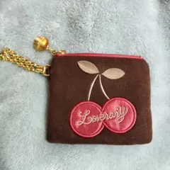 FEILER ラブラリーバイフェイラー　レトロフルーツドット　ミニフラットポーチ