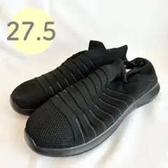 新品✨スリッポン ニット メンズ 27.5cm ブラック 黒 軽量 スニーカー