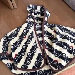 クマ柄フリースベビーポンチョミキハウス