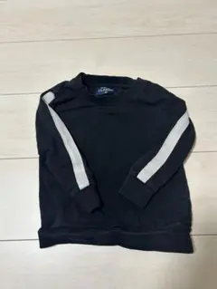 黒 ストライプ トレーナー