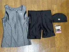 arena レディース用水着 LAR-3241W キャップ、ショーツ付