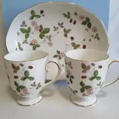 ウェッジウッド ワイルドストロベリー　オーバル大皿　6枚　未使用品 ウェッジウッド（Wedgwood） ワイルドストロベリー オーバル