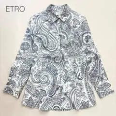 T801 L エトロ イタリア製 ペイズリー プルオーバー シャツ レディース 
