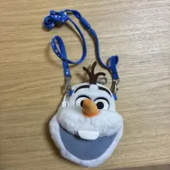 アナと雪の女王　オラフ　リール付き　ぬいぐるみパスケース　アナ雪