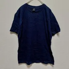 ❤ギルダン 無地 Tシャツ クルーネック 半袖 L 紺 綿 日常 カジュアルのサムネイル