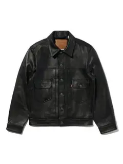 PREMIUMBLACK TYPEⅡ TRUCKER LEATHERJACKET