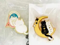 新品★ピンバッジ 2個セット きらきらキャット★かわいい ゴールド