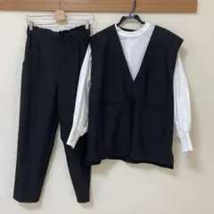 お値下げ！フォーマル　パンツセットアップ　3点セット　セレモニー