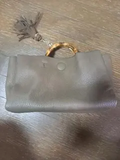 ROPÉ グレー レザーハンドバッグのサムネイル