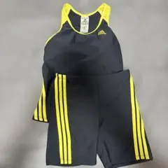adidas スポーツ用水着 黒/黄色 3本ラインのサムネイル