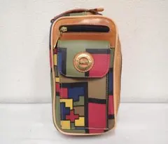 43/美品 DoubleFish ダブルフィッシュ Wファスナー セカンドバッグ