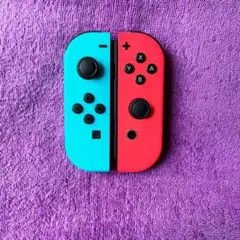 ジョイコンJoy-Con純正 ネオンブルー ネオンレッド セット7A-7【美品】