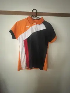 Mizuno スポーツ ポロシャツ オレンジ/黒/白/赤