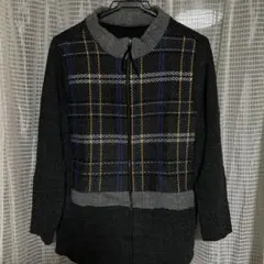カーディガン　チェック