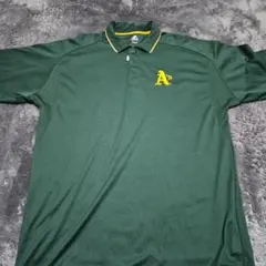 Majestic A's ポロシャツ L ダークグリーンのサムネイル
