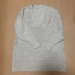BAYFLOW グレー Vネックニット 長袖　値下げ中学