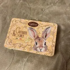 Caffarel ウサギ柄 ブリキ缶 小物入れのサムネイル