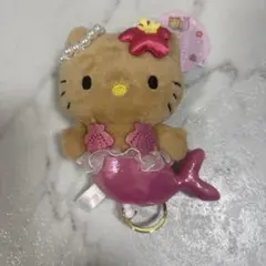 ハローキティ　人魚　マーメイド　日焼けキティ　リール付きマスコット