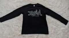 xgirl ロゴプリント 長袖Tシャツ XL ブラック