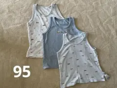 車プリントのシャツ肌着3枚セット