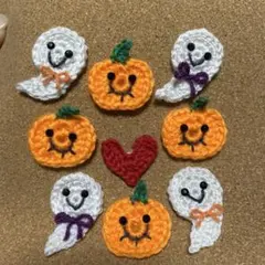 かぎ編みモチーフ　ハロウィン