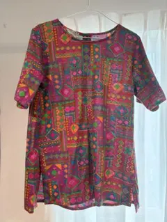 カラフル幾何学模様 半袖Tシャツ