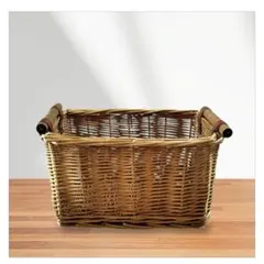 ウィッカー ハンドル付きバスケット