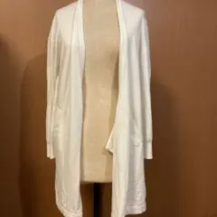 ヘザー　Heather ロングカーディガン　サイズフリー　ホワイト　手触り良好