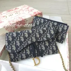 極美品【ディオール】Saddle チェーンポーチ スモール　ショルダーバッグ