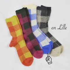 新品未使用　en Lille リーレ　つきよ　ショートソックス　ブルー