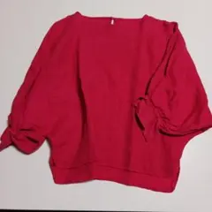 アーバンリサーチドアーズ リネンブラウス 濃ピンク 麻100%