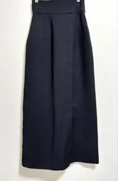 センスオブプレイス ロングタイトスカート 黒