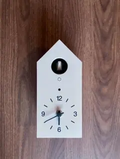 ホワイト屋根型アナログ時計