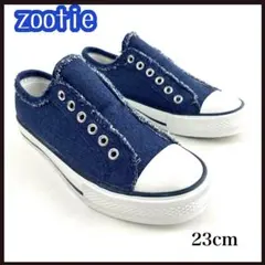 zootie スリッポン スニーカー デニム キャンバス シューズ 23cm