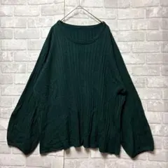 アハッピーマリリン 6L ニットカットソー 大きいサイズ ぽっちゃり グリーンのサムネイル
