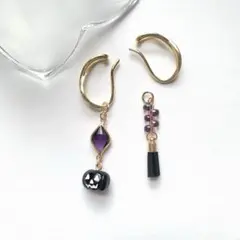 ❤️数量限定❤️ ハロウィン　イヤーカフ　　　 アシンメトリー　ゴールド 両耳用
