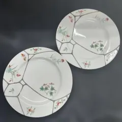 有田焼　　福泉窯　石垣紋錦色絵草花　プレート　2枚 有田焼 福泉窯 石垣紋錦色絵草花 プレート 2枚 - メルカリ