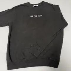 未使用　Ikka ミッキー　イラスト　スウェット　ダークグレー