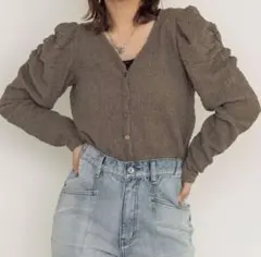 w closet トップス カーディガン ブラウン