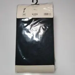 新品未使用　GU　ジーユー　ヘリンボーン柄タイツ　ダークグリーン　M-L